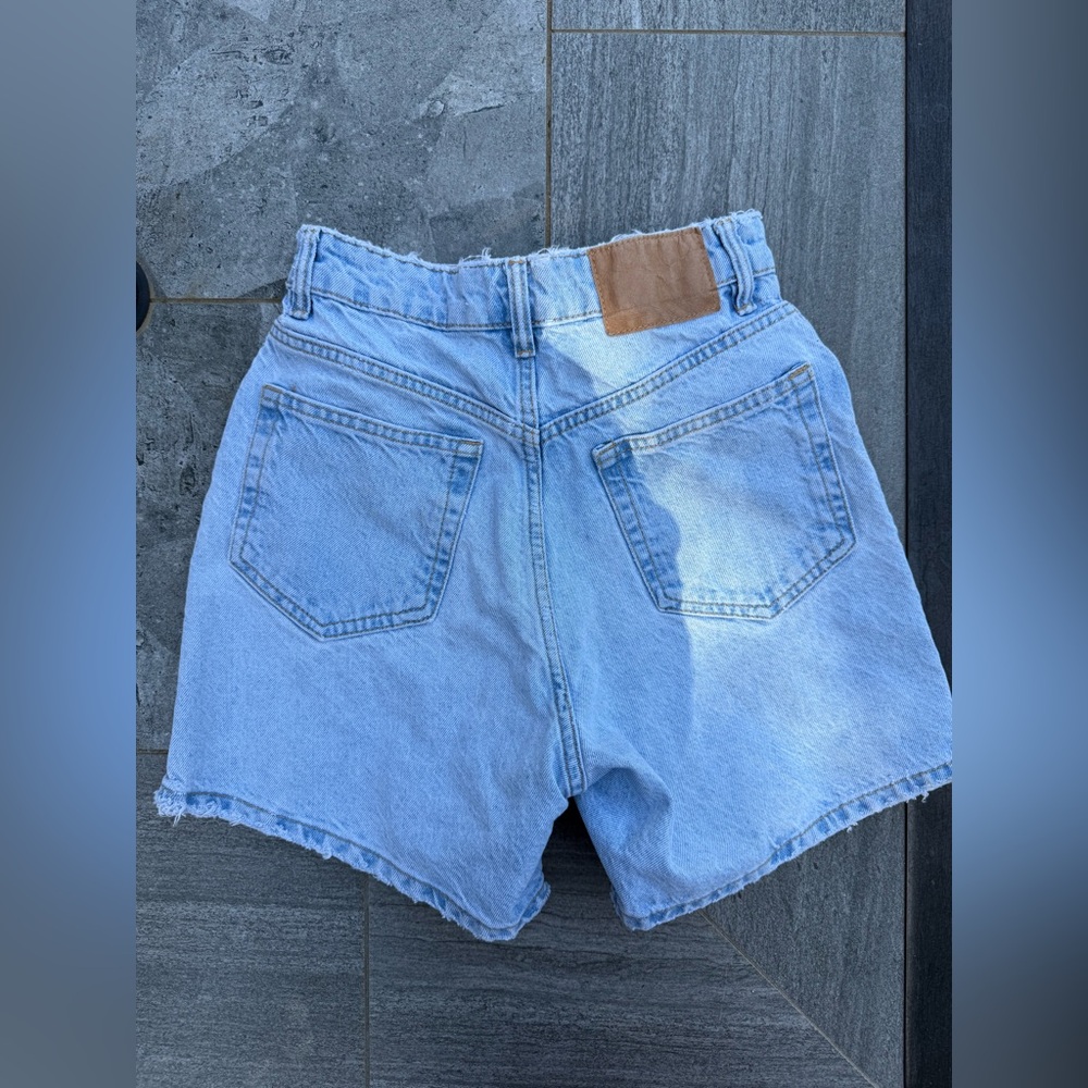 Zara Blue Jean Shorts High-Waisted Vintage Style